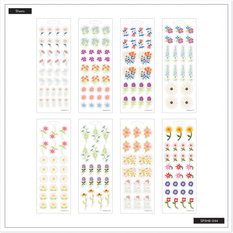 Happy Planner Essential Florals Sticker Sheets
