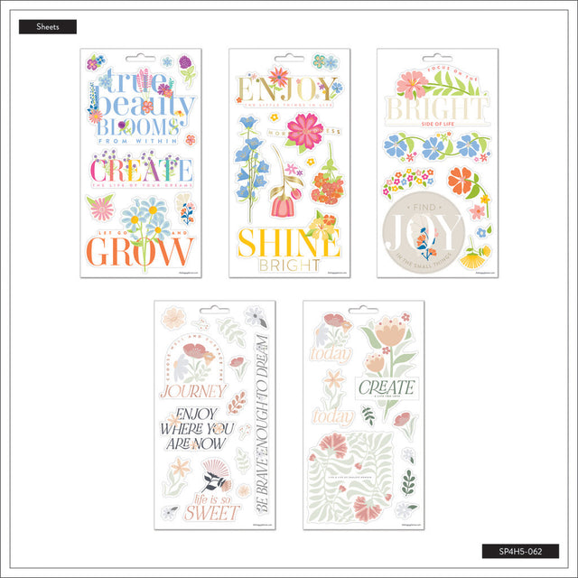 Happy Planner Essential Florals 5 Sticker Sheets