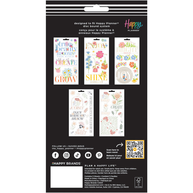 Happy Planner Essential Florals 5 Sticker Sheets