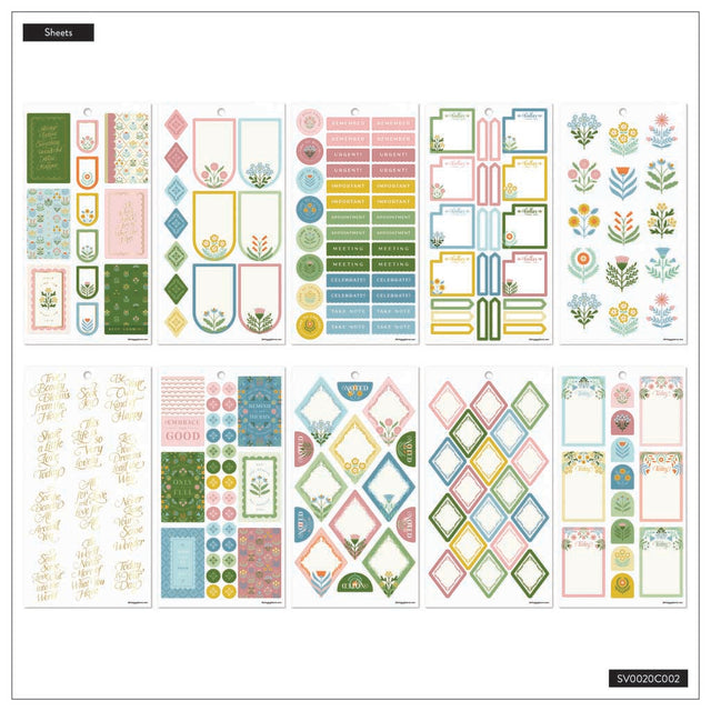Happy Planner Cottage Charm Classic Sticker Book - Value Pack