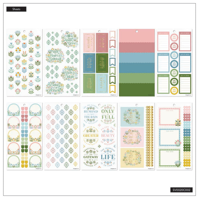 Happy Planner Cottage Charm Classic Sticker Book - Value Pack