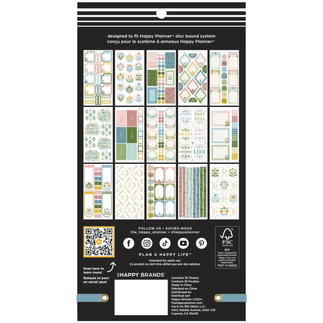 Happy Planner Cottage Charm Classic Sticker Book - Value Pack