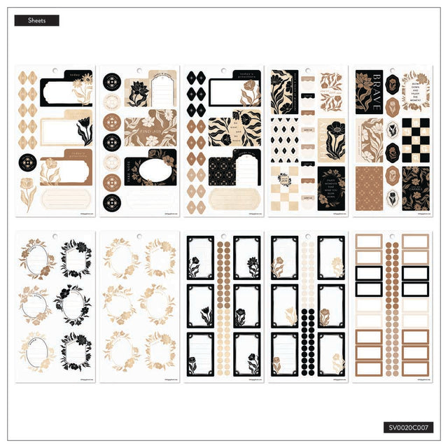 Happy Planner Krafted Florals Classic Sticker Book - Value Pack