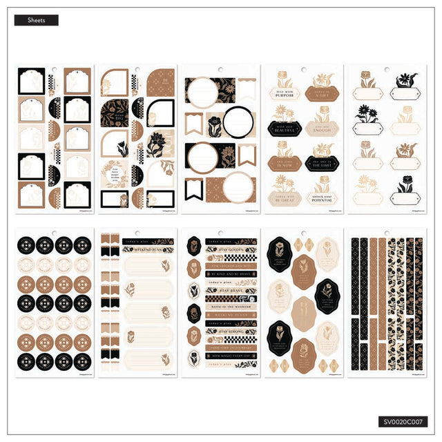 Happy Planner Krafted Florals Classic Sticker Book - Value Pack