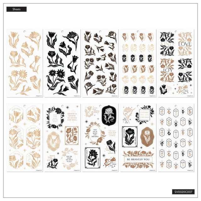 Happy Planner Krafted Florals Classic Sticker Book - Value Pack
