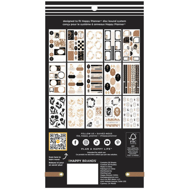 Happy Planner Krafted Florals Classic Sticker Book - Value Pack