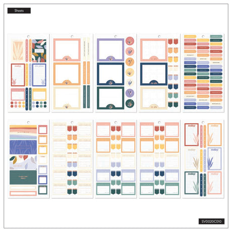Happy Planner Serene Shapes Classic Sticker Book - Value Pack