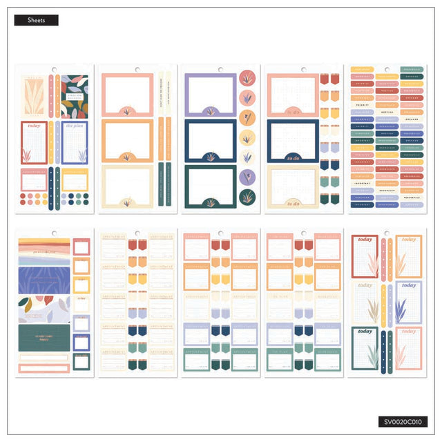 Happy Planner Serene Shapes Classic Sticker Book - Value Pack
