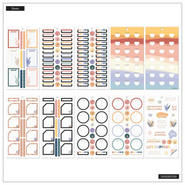 Happy Planner Serene Shapes Classic Sticker Book - Value Pack