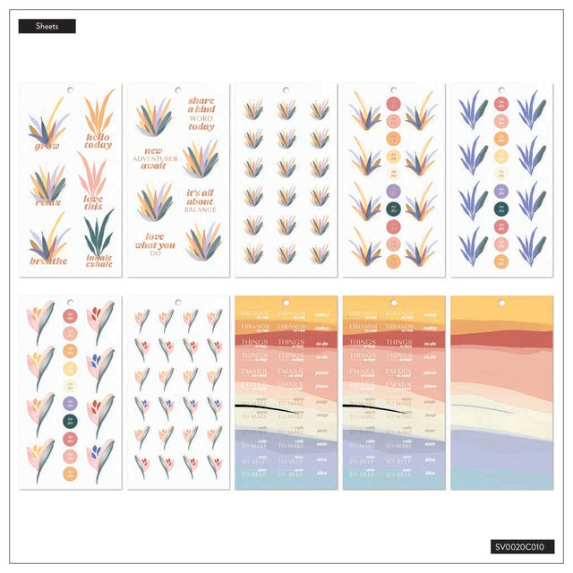 Happy Planner Serene Shapes Classic Sticker Book - Value Pack