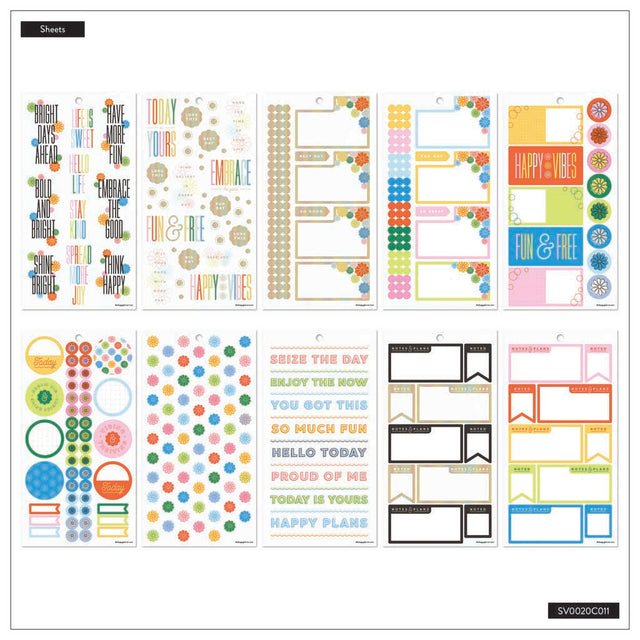 Happy Planner Optimistic Brights Classic Sticker Book - Value Pack