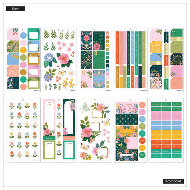 Happy Planner Midnight Meadow Classic Sticker Book - Value Pack