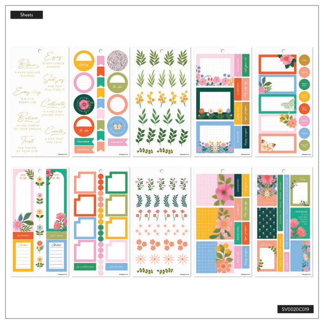 Happy Planner Midnight Meadow Classic Sticker Book - Value Pack