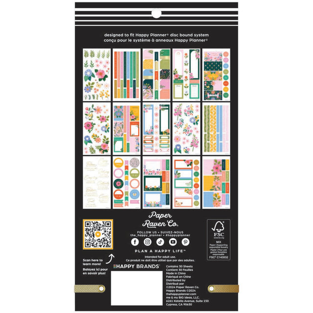 Happy Planner Midnight Meadow Classic Sticker Book - Value Pack