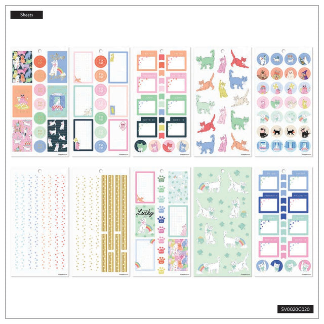 Happy Planner Purrfect Year Classic Sticker Book - Value Pack