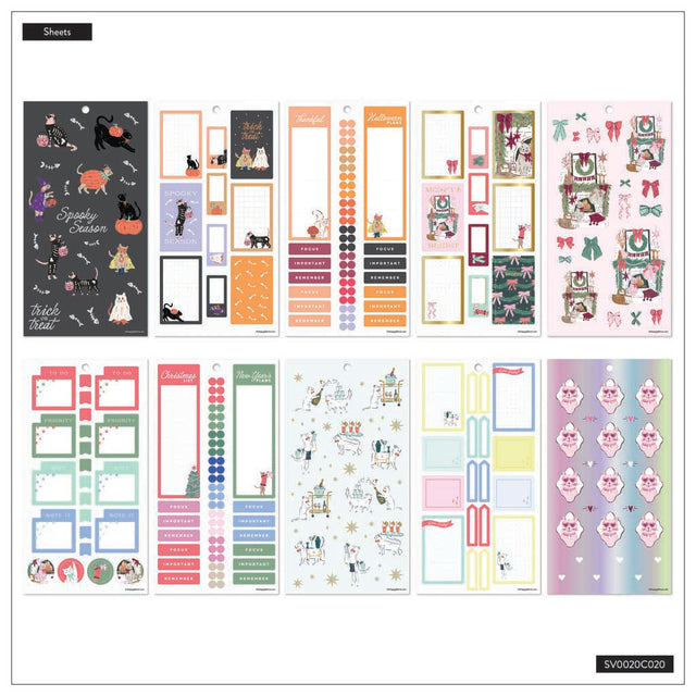 Happy Planner Purrfect Year Classic Sticker Book - Value Pack