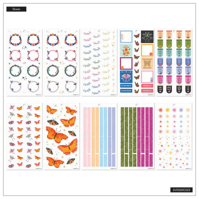 Happy Planner Mystic Blooms Classic Sticker Book - Value Pack
