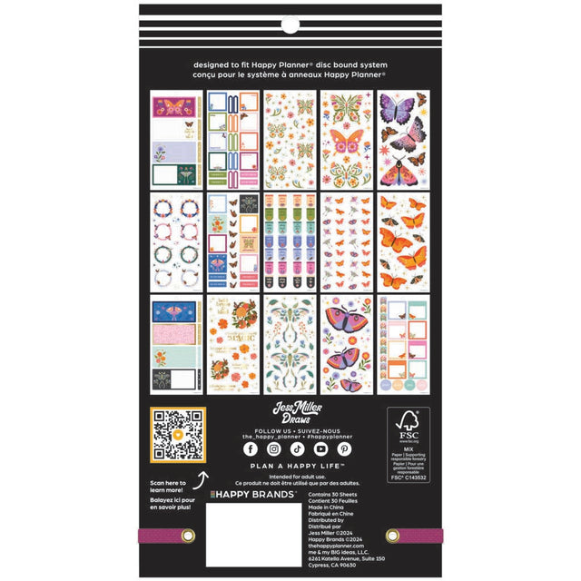 Happy Planner Mystic Blooms Classic Sticker Book - Value Pack