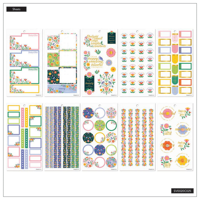 Happy Planner Bloom & Glow Classic Sticker Book - Value Pack