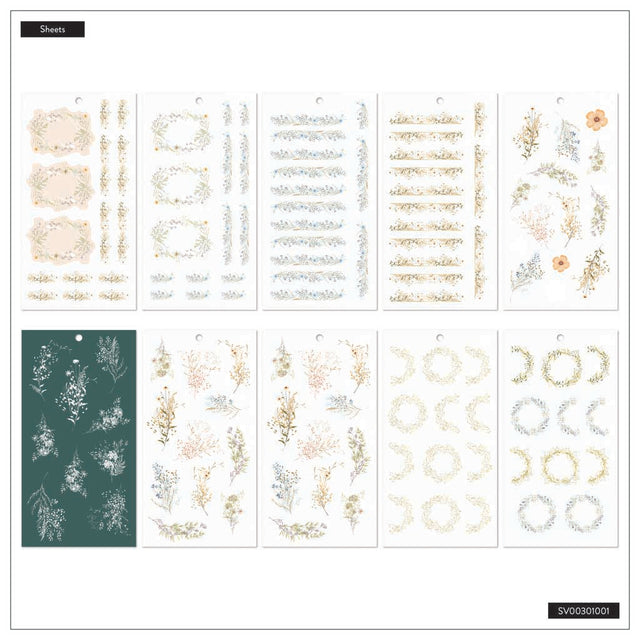 Happy Planner Spring Fields Mini Sticker Book - Value Pack