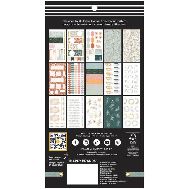 Happy Planner Spring Fields Mini Sticker Book - Value Pack