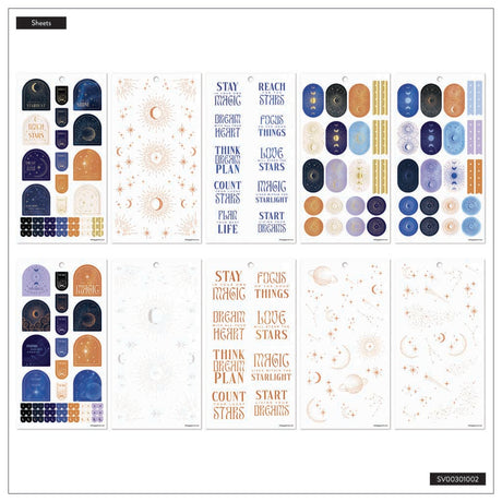 Happy Planner Starcrossed Mini Sticker Book - Value Pack