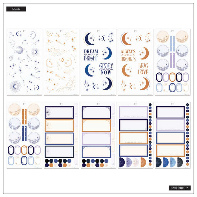 Happy Planner Starcrossed Mini Sticker Book - Value Pack