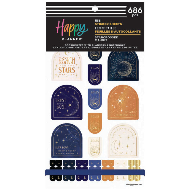 Happy Planner Starcrossed Mini Sticker Book - Value Pack