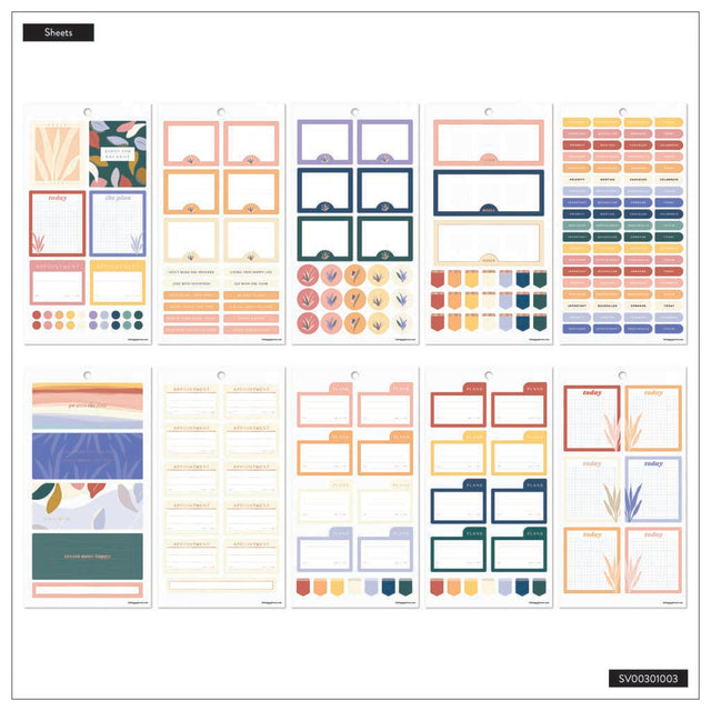 Happy Planner Serene Shapes Mini Sticker Book - Value Pack