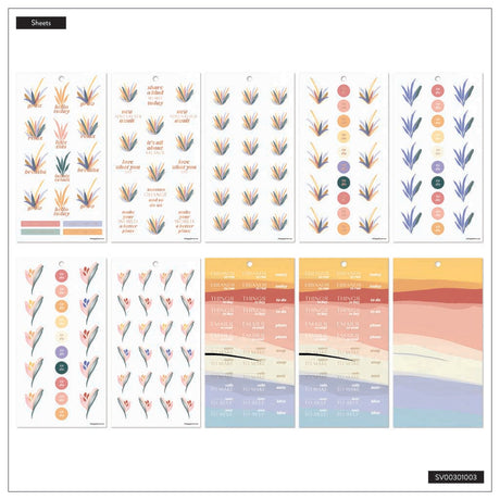 Happy Planner Serene Shapes Mini Sticker Book - Value Pack