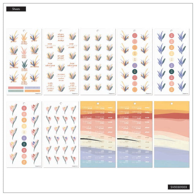 Happy Planner Serene Shapes Mini Sticker Book - Value Pack