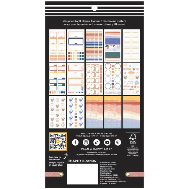 Happy Planner Serene Shapes Mini Sticker Book - Value Pack