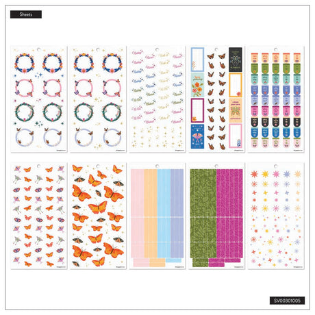 Happy Planner Mystic Blooms Mini Sticker Book - Value Pack
