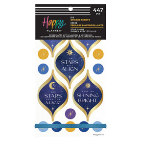 Happy Planner Star Signs Big Sticker Book with star designs and text on a white background