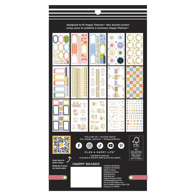 Happy Planner Pop Splash Classic Sticker Book