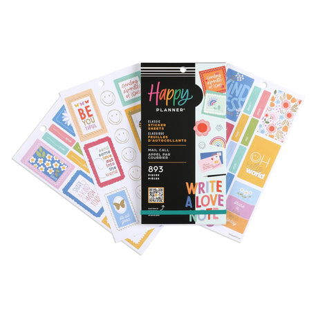 Happy Planner Mail Call Classic Sticker Book Value Pack sheets