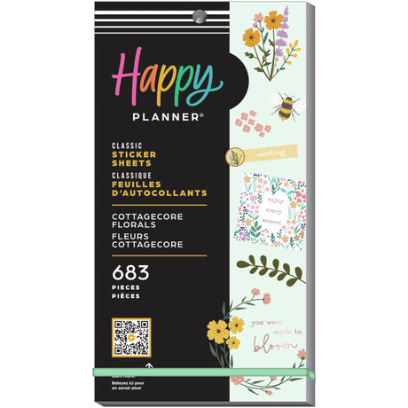 Happy Planner Cottagecore Florals Classic Sticker Book Value Pack