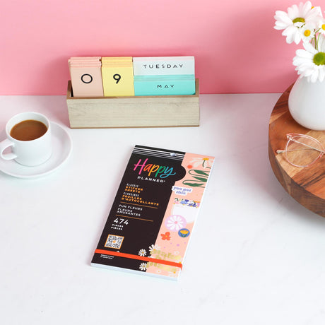 Happy Planner Fun Fleurs Classic Sticker Book front cover