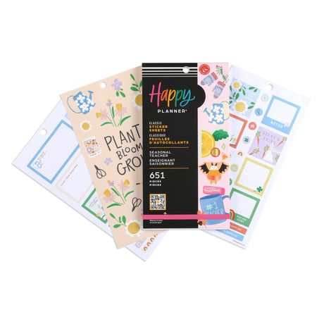 Happy Planner Seasonal Teacher Classic Sticker Book Value Pack