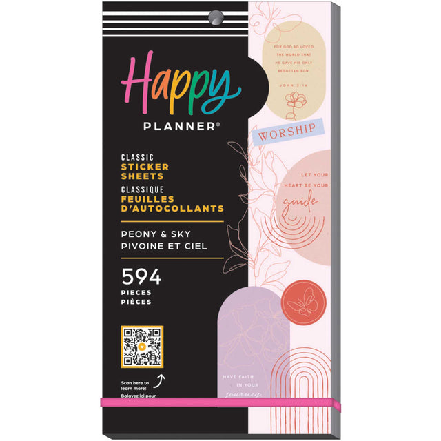 Happy Planner Peony & Sky Faith Classic Sticker Book Value Pack