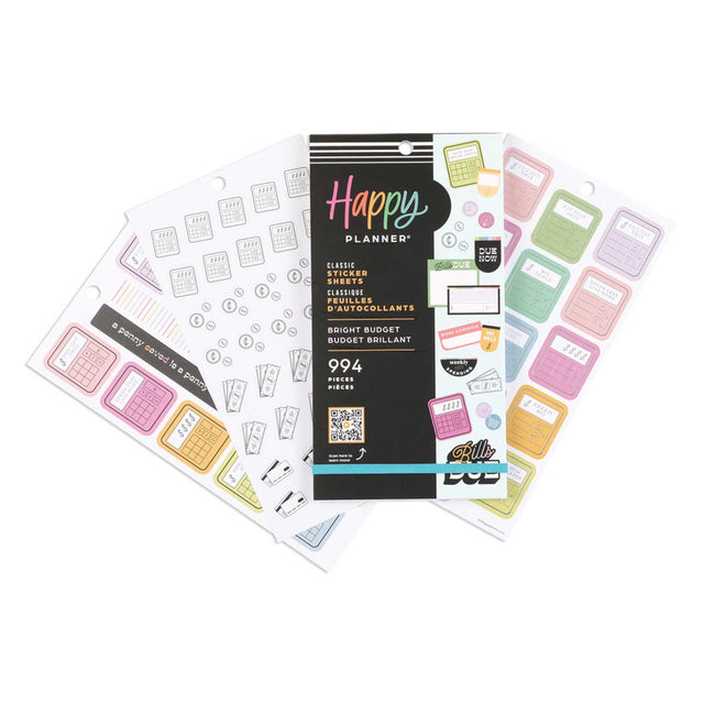 Happy Planner Bright Budget Classic Sticker Book Value Pack