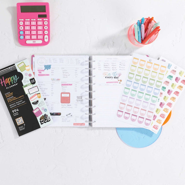 Happy Planner Bright Budget Classic Sticker Book Value Pack