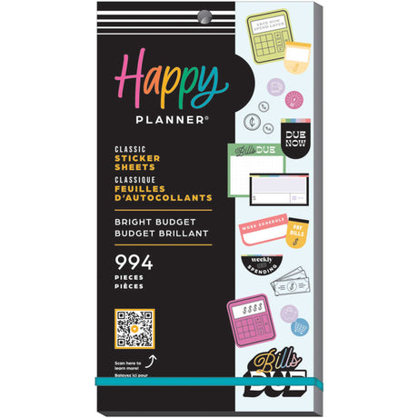 Happy Planner Bright Budget Classic Sticker Book Value Pack
