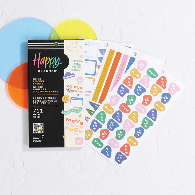 Happy Planner Be Bold Fitness Classic Sticker Book Value Pack