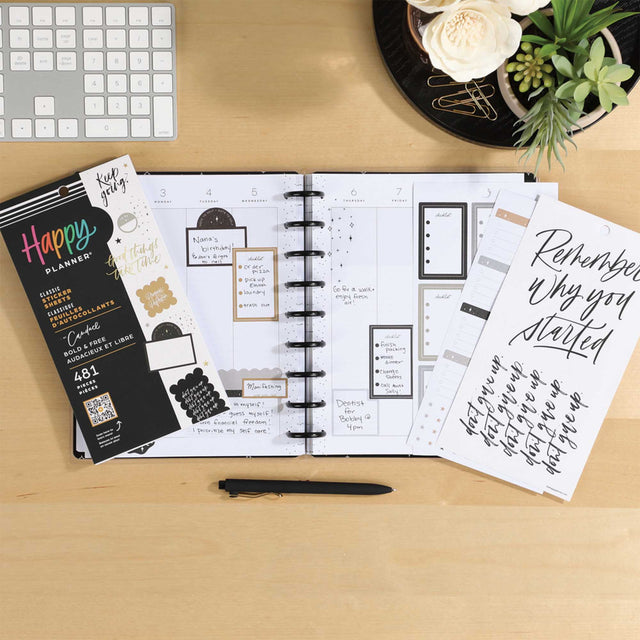 Happy Planner Bold & Free Classic Sticker Book Value Pack