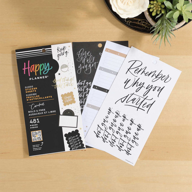 Happy Planner Bold & Free Classic Sticker Book Value Pack