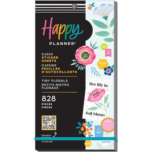 Happy Planner Tiny Florals Classic Sticker Book Value Pack