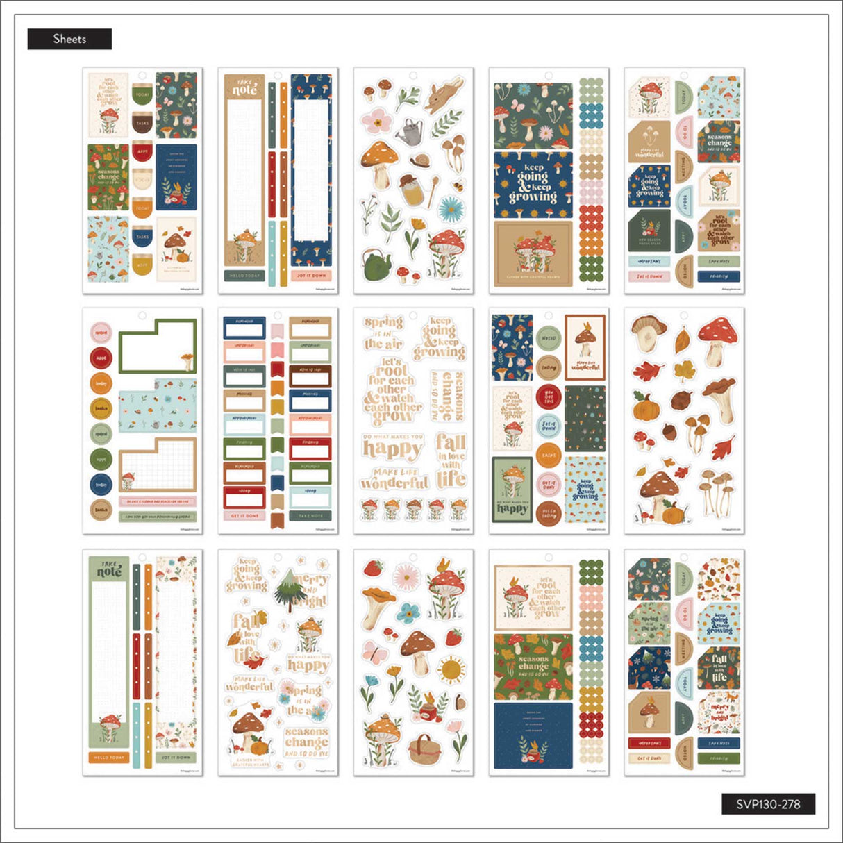 Happy Planner Woodland Seasons Classic Sticker Book Value Pack