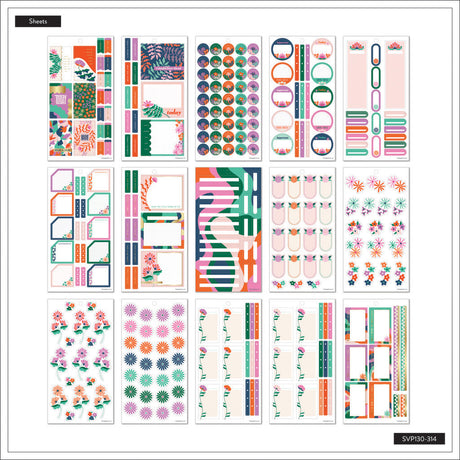 Happy Planner Abstract Florals Classic Sticker Book