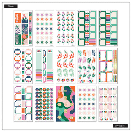 Happy Planner Abstract Florals Classic Sticker Book